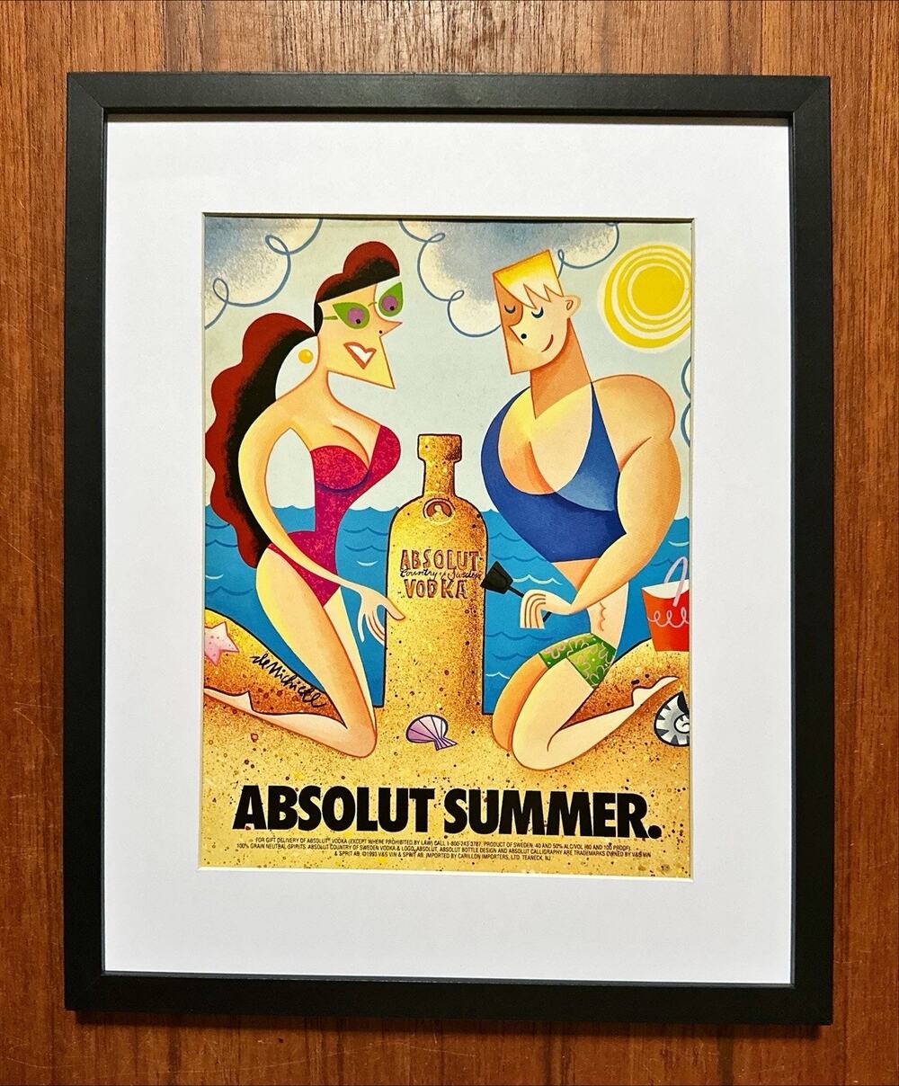 Absolut Summer Absolut Vodka Ad 1993 Robert de Michiell Couple on Beach